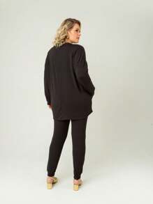 Plus Size Co-Ords - Black - View 3