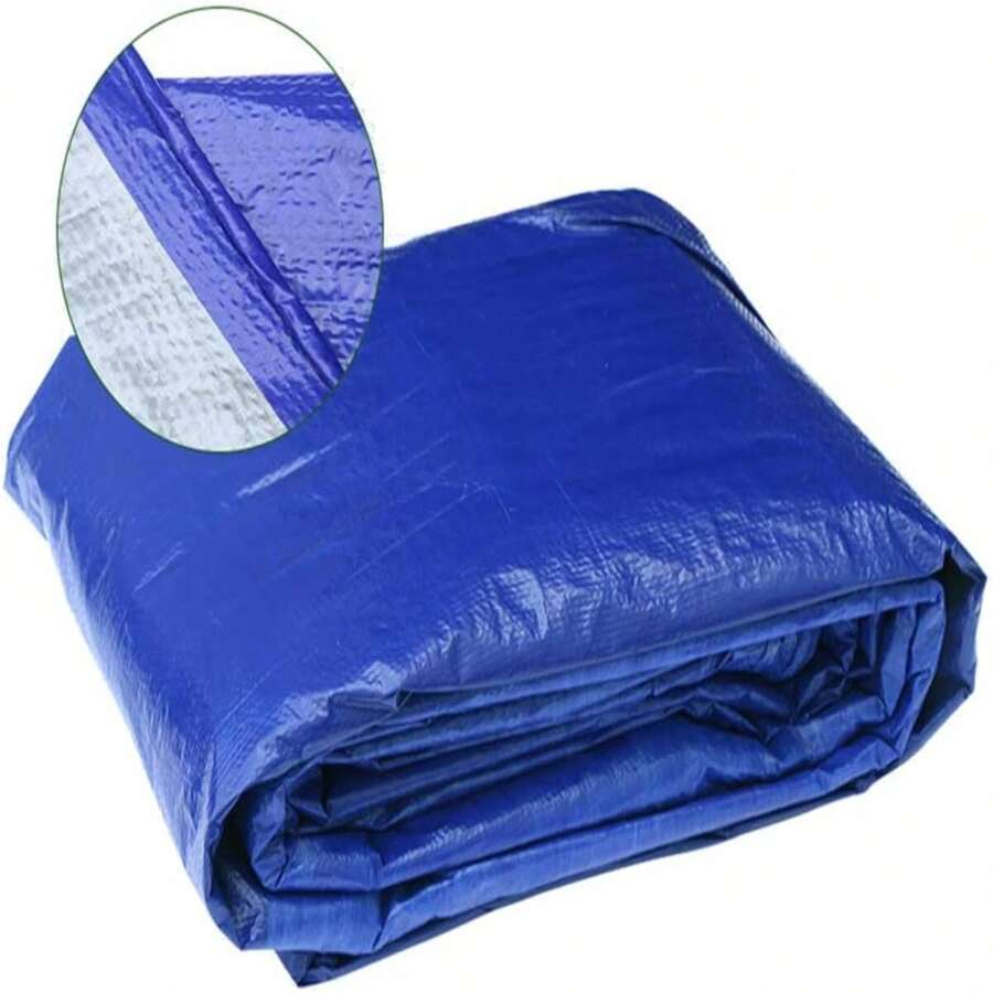 Polyethylene Tarpaulin Protective Tarpaulin With Eyelets 5X6 M Protective Tarpaulin For Sandbox Wood Fireplace Garden Furniture