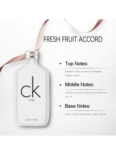 Calvin Klein CK One All Unisex Eau De Toilette 3.4oz 100ml With Notes Of Buddha s Hand Amomum Pineapple Papaya And Lemon Luxury Unisex Perfumes Long Lasting Fragrance SHEIN USA