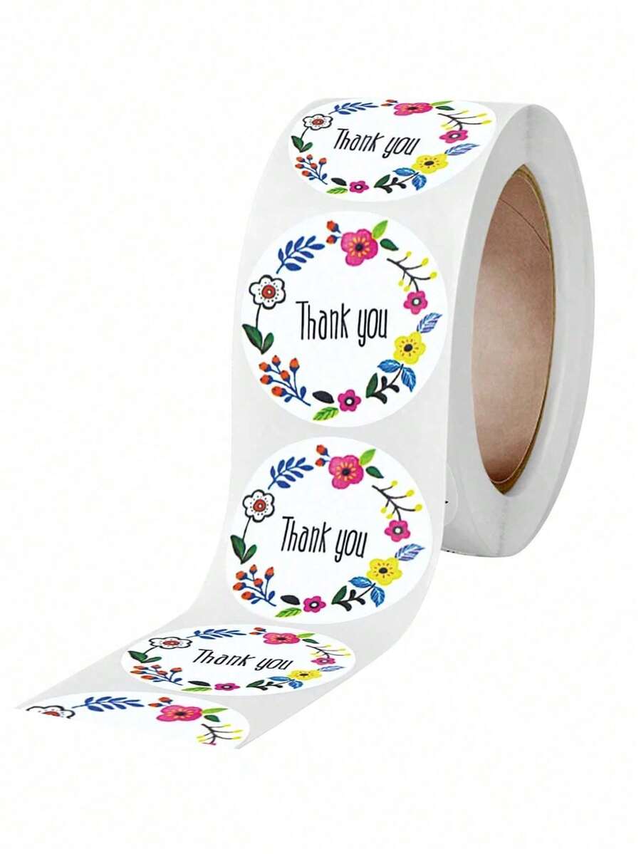 500 piezas de etiquetas adhesivas para bolsas de regalo "Hecho a mano con amor" - Multicolor - Ver 1