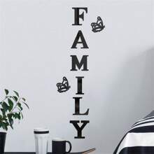 1 bộ miếng dán tường gương 3D Acrylic Home Motto trang trí lối vào, hành lang [Màu sắc có thể ngẫu nhiên] - Nhiều màu - Xem 7
