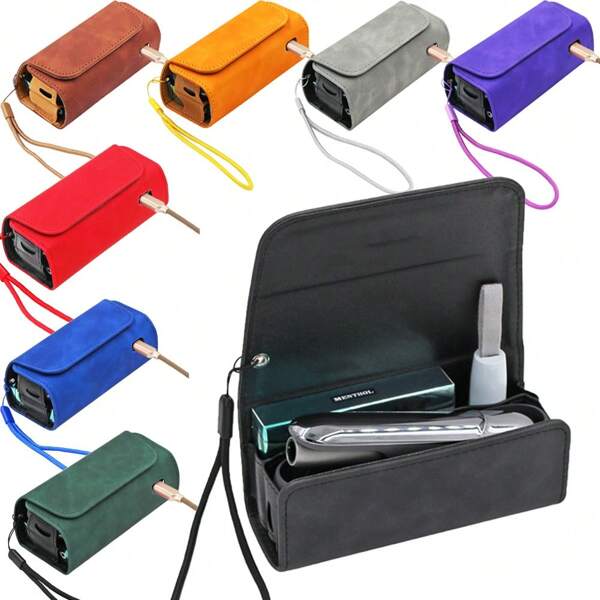 8 Farben Klapptasche als Hülle, Hülle und Geldbörse für IQOS 3 Duo, doppeltes Hülle aus Leder als Zubehör für IQOS Iluma, Haraccessoires, Raucherausstattung