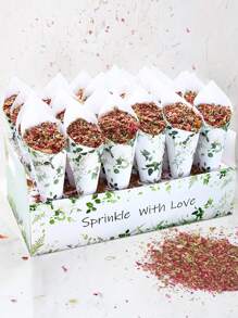 38 pièces Porte-confettis en papier à 30 alvéoles, support à confettis avec graphisme de lettres modernes pour la décoration de fête de mariage, cadeau de fête de mariage, plateau à confettis pour la Saint-Valentin