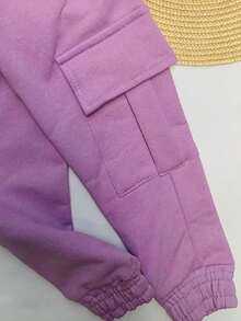 Young Girls Pants - 紫丁香色 - 查看 5