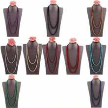 Colar Longo Feminina de Pérola Natural Duplo-Pronta Entrega-B2828