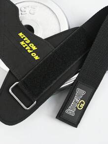 GOUNOD 1 Pair Basic Model Wrist Straps With Microfiber Material Palm Guard For Weight Lifting Grips. - Black - View 10