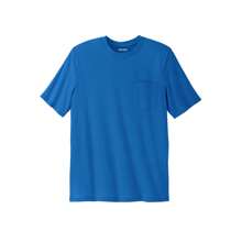 KingSize Men's Big & Tall Shrink-Less Lightweight Pocket Crewneck T-Shirt - Royal Blue - View 1