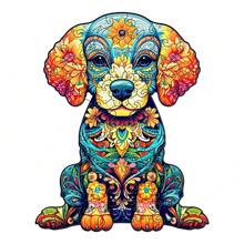 Caja regalo de rompecabezas de madera en forma de cachorro, regalo exquisito, rompecabezas asimétrico con forma de animal, regalo personalizado para mayores, juego interactivo familiar, rompecabezas difícil, rompecabezas, rompecabezas de madera, mapa del mundo de madera