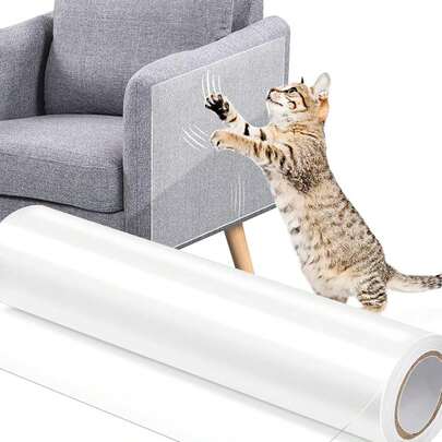 Phim chống trầy xước cho mèo tự dính, bảo vệ chống trầy xước cho ghế sofa trong suốt, tường chống trầy xước, băng chống trầy xước cho đồ nội thất cho cửa tường sofa, lý tưởng cho bảo vệ cửa tường sofa nội thất