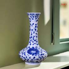 1/3/5pcs Chinese Style Blue And White Porcelain Vase, Handmade Craft, Ideal For Living Room, Bedroom, Dining Room, Study Decoration, Coffee Shop Display, Perfect Gift For Festivals Such As Spring Festival, Valentine's Day, Mother's Day Home Decor Room Decor Flower Vase Glass Vase