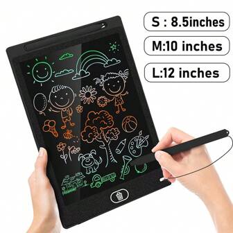 1pc LCD Writing Tablet With Hanging Rope, Portable Doodle Drawing Board With 8.5/10/12 Inch Color Screen, For Improving Spelling And Drawing Skills, Boosting Creativity And Imagination, Suitable For Travel, Games, Activities, And Education, Best Birthday Gift
