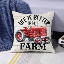1/2/4 pezzi, Copr cuscino decorativo stile country, 18x18 pollici Fienile Mucca Gallo Sole Fiore Cuscini per decorazione casa Rustici Vintage Copripillow per veranda patio divano soggiorno esterno, senza nucleo del cuscino - Multicolore - Visualizzare 18