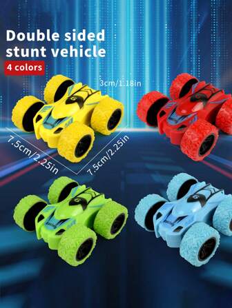 1 pieza Coche de carreras de inercia de doble cara con tracción a las cuatro ruedas, modelo de coche mini resistente a los golpes, regalo sorpresa para recompensas en jardín de infancia, coches clásicos, coches a fricción, minicoche, coche, coches, juguetes de coche, juguetes para niños, coches, coche, juguetes para niños, camión monstruo, coches de , coches de juguete, vuelta al cole