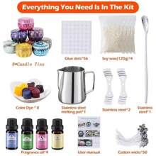 DIY Candle Making Tool Kit, Aromatherapy Scented Candle Handcraft Mixing Gift Set With Material Tools