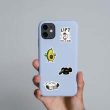 54张举重健身贴纸，艺术涂鸦乙烯基防水贴纸，适用于水瓶、笔记本电脑、手机、滑板、吉他、行李箱、剪贴簿、头盔、派对装饰和礼品。 - 杏色 - 查看 5