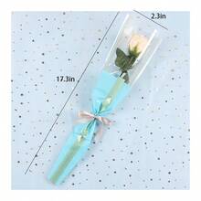 1 Ramo de Papel de Envolver de Flores de Jabón Papel de Embalaje de Flores de Jabón Individuales Suministros de Ramo para Florería Papel de Envolver de Flores Frescas Impermeable (Multicolor) - flor de jabón - Ver 3