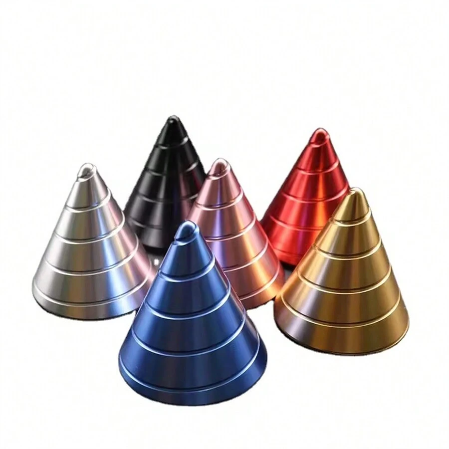 1 pieza Juguete giratorio antiestrés en forma de cono de aleación de aluminio para escritorio - Multicolor - Ver 1