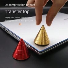 1 pieza Juguete giratorio antiestrés en forma de cono de aleación de aluminio para escritorio - Multicolor - Ver 5