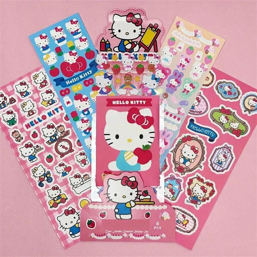6 Glitzer-Sticker Mit Kristall-Effekt – 3D-Belohnungsaufkleber Für Mädchen – DIY Bastelspaß Für Kinder