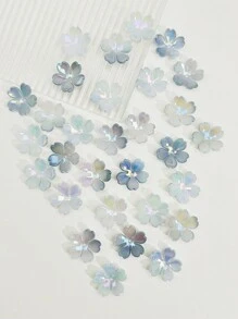 30 hạt hoa anh đào xám đáng yêu, hạt hoa dùng để làm đồ trang sức và trang trí DIY, có thể dùng làm vòng cổ, vòng tay, hoa tai, móc điện thoại, móc chìa khóa, trang trí túi xách, phụ kiện trang sức DIY hình hoa dành cho nữ - Xám - Xem 2