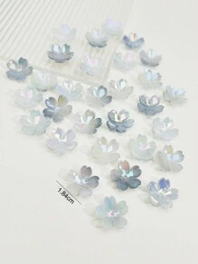 30 hạt hoa anh đào xám đáng yêu, hạt hoa dùng để làm đồ trang sức và trang trí DIY, có thể dùng làm vòng cổ, vòng tay, hoa tai, móc điện thoại, móc chìa khóa, trang trí túi xách, phụ kiện trang sức DIY hình hoa dành cho nữ - Xám - Xem 5