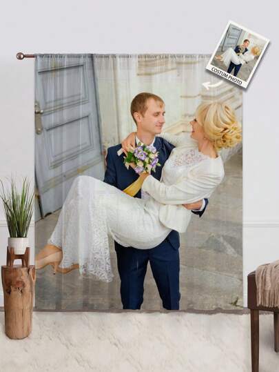 1pc Custom Photo Curtains, Personalized Curtains With Photo And Text, Curtains Photo Collage, Custom Dog Curtains, Personalized Dog Curtainss, Personalized Throws Curtains, Dog Picture Curtains, Collage Curtains, Best Friend Photo Curtains, Cozy Curtains, Family Photo Gift, Wedding Gift, Birthday Gifts, Mother's Day Gift, Father's Day Gift, Gift For Mom/Dad, Gift For Friend, Gift For Her