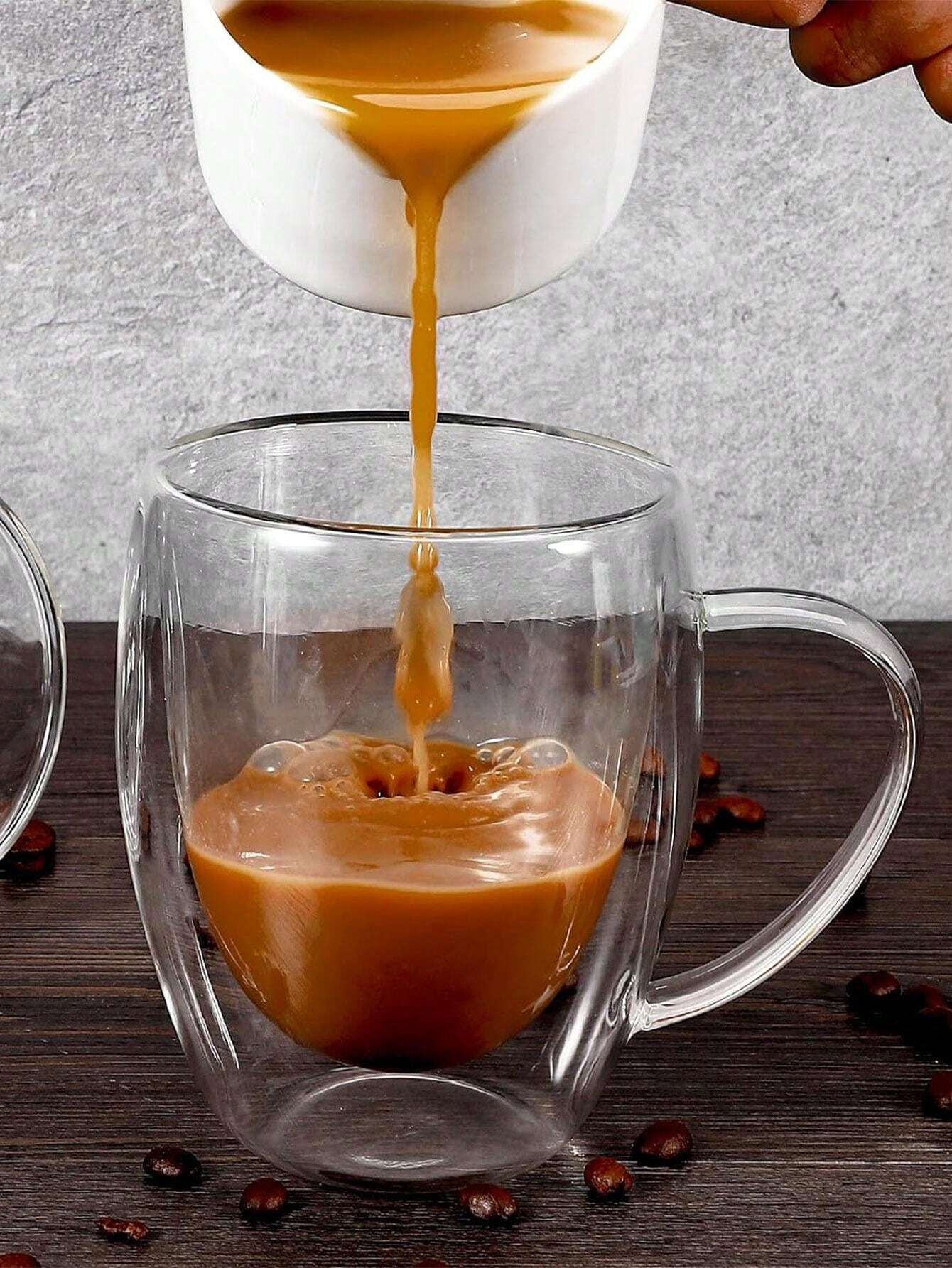 150ml/250ml/350ml/450ml Double Layer Coffee Cup Set, Double Insulated