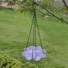 4合1樹掛鳥飼料器 彩虹色鳥浴器 新款鳥浴器 戶外陽臺花園飼料器 水飲料器 鳥浴器 裝飾雙用807 四心四鏈懸掛鳥飼料器 - 藍色 - 查看 6