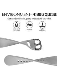 1pc 18mm 20mm 22mm Soft Silicone Watch Strap, Universal Compatible With Samsung Galaxy Watch Active 2/Watch 3 45mm/42mm, Gear S3, Galaxy Watch 4/5/6, Garmin - Suitable For Men & Women - Red - View 3