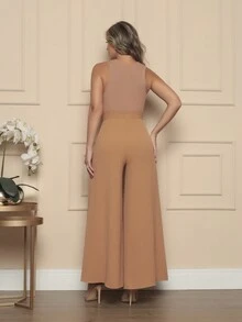 Women Pants - Brown - View 2