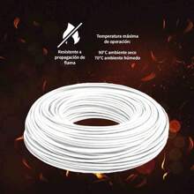 IUSA GROUP Cable de Cobre Calibre 12 AWG Blanco 100 m THHW-LS 600V para Instalación Residencial e Industrial en Ductos y Conduit, IUSA - Blanco - Ver 2