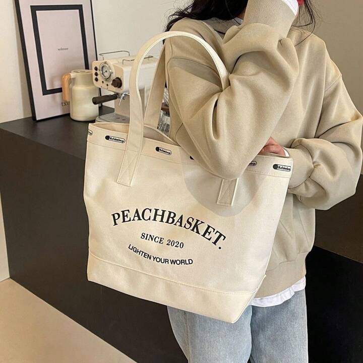 Large Canvas Tote Bag Womens Tote Bag Work Tote Everything Tote Bag Large Tote Bags For Women Tote Purse SHEIN