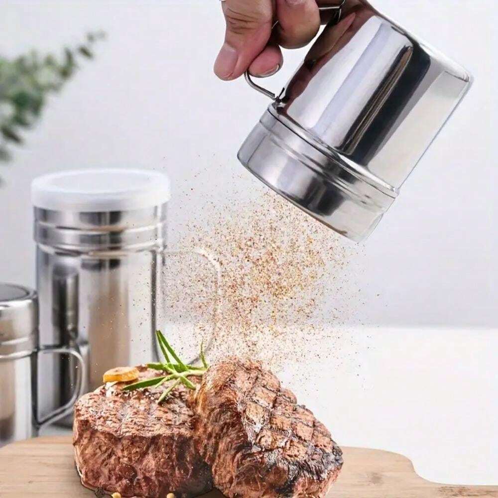 Stainless Steel Dredges, Stainless Steel Powder Sugar Shaker Duster With Handle, Fine Mesh