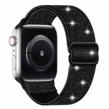 Dây đeo nylon co giãn Bling tương thích với dây đeo 38mm 40mm 41mm 42mm 44mm 45mm 46MM 49mm dành cho nữ, dây đeo thể thao Solo Loop bện có thể điều chỉnh tương thích với Series Ultra 11 10 9 8 7 6 SE 5 4 3 2 1 - 42/44/45/49mm - Xem 12