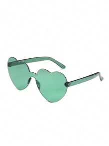 1pc Transparent Heart Shaped Party Glasses For Gathering, Selfie, All-Match, Funny & Stylish Glasses, Back To School Valentine Day - Multicolor - View 17