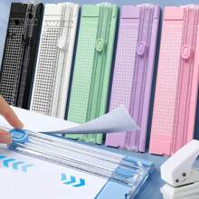 雙面A4紙修剪機，迷你便攜式切割刀，適用於學生和辦公室使用，適合切割照片和折紙