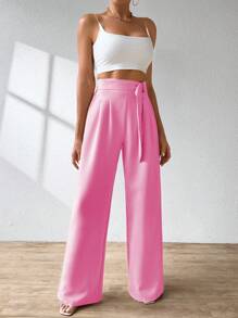 Women Pants - 粉色 - 查看 4