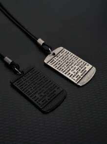 Men Long Necklaces - 黑色 - 查看 1