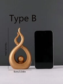 1 件树脂艺术抽象家居装饰品适用于窗户、橱柜、门厅或酒柜最佳礼物节日装饰生日毕业 - 金色 - 查看 7