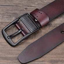 Różne style klamry (klamra igłowa/klamra w kolorze brązu) Wycięty z całego kawałka prawdziwej skóry bydlęcej Pasek męski, długość paska: 130 cm, szerokość paska: 3,7 cm Lato, szkoła, codzienny, biznes, chłopak, mąż, ojciec, tata, prezent dla mężczyzny, codzienne noszenie, moda, nastolatek, na zewnątrz, wakacje, sportowy, podróż, ulica, boho, vintage, jesień, Halloween, akcesoria jesienno-zimowe, odpowiednie dla nastolatków, młodzieży, mężczyzn, codzienny, na zewnątrz, sportowy, wakacje, prezenty na ukończenie szkoły, urodziny, codzienne noszenie - Wielokolorowe - Zobacz 2