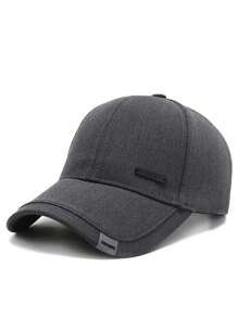 1pc HUA Personalized Metal Logo Fashionable Hip-Hop Baseball Cap For Men - Grey - View 9