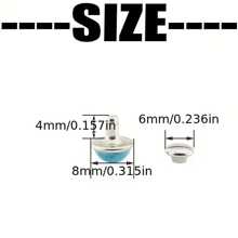 100pcs Colorful Acrylic Turquoise & Brass Rivets, Leather DIY Accessories 8mm Diameter