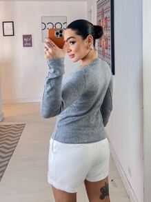 Women Cardigans - Dark Grey - View 3