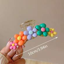 QUONMU 1 Móng Vuốt Hoa Nhiều Màu Với Phong Cách Dopamine, Kẹp Tóc 3.94in Đa Năng Cho Kiểu Tóc Updo, 2024 Móng Vuốt Tóc Cao Cấp Kích Thước Lớn Mới Cho Nữ - Nhiều màu - Xem 7