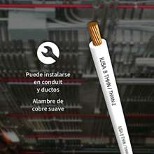 IUSA GROUP Cable de Cobre Calibre 12 AWG Blanco 100 m THHW-LS 600V para Instalación Residencial e Industrial en Ductos y Conduit, IUSA - Blanco - Ver 3