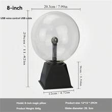 Plasma Ball, Electrostatic Sphere, Plasma Lamp, Plasma Globe, Magic Lightning Ball, Ionic Light, Outdoor Lighting - Multicolor - View 5