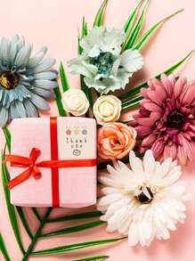 500 piezas/rollo Pegatinas con dibujos de agradecimiento - Multicolor - Ver 5