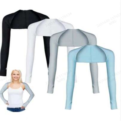 1pc Outdoor Golf Shawl Summer Thin Driving Neck Sun Protection Integrated Shoulder Sleeve Riding Sun Sleeve