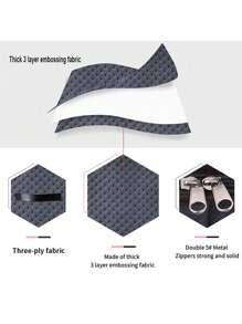 1pc 90L 100cm/39.37in Solid Clothes Storage Bag, Simple Polyester Foldable Storage Bag For Household Home Bedroom Clothes Storage Organizer Closet Organization And Storage - Dark Grey - View 4