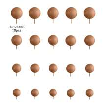10 件鼠尾草绿棕色蛋糕装饰金色泡沫球 DIY 插入物适用于婴儿洗礼生日派对蛋糕装饰 - 棕色 - 查看 5